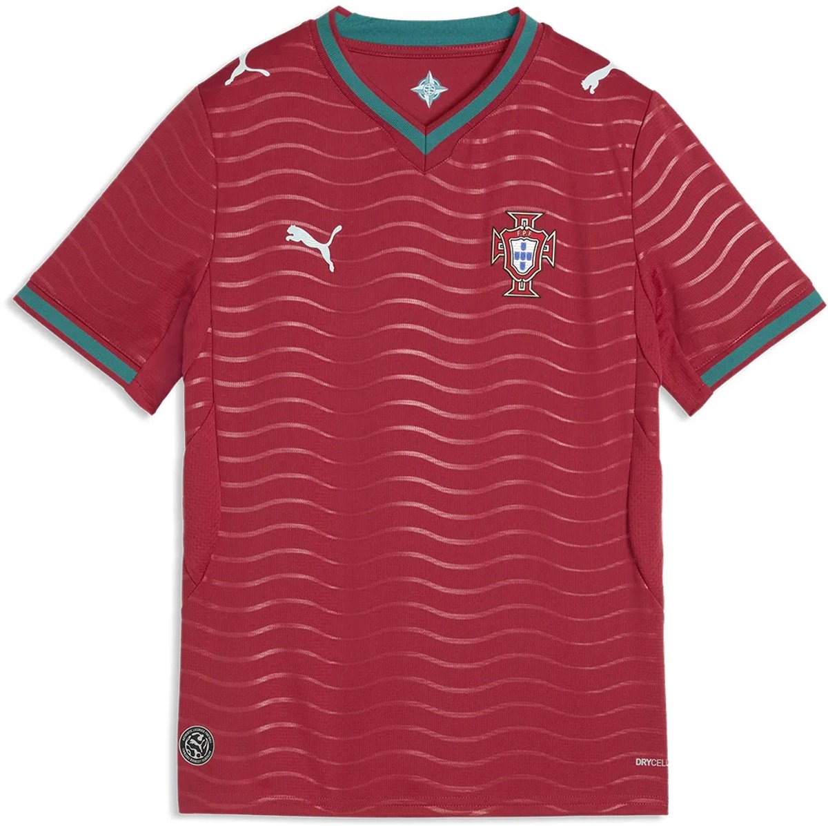 Puma Portugal 25/26 Replica Thuis Korte Mouw T-shirt Junior 5-6 Years Groen