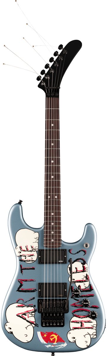 Fender Tom Morello "Arm the Homeless" RW Blue Ice Metallic - ST-Style elektrische gitaar