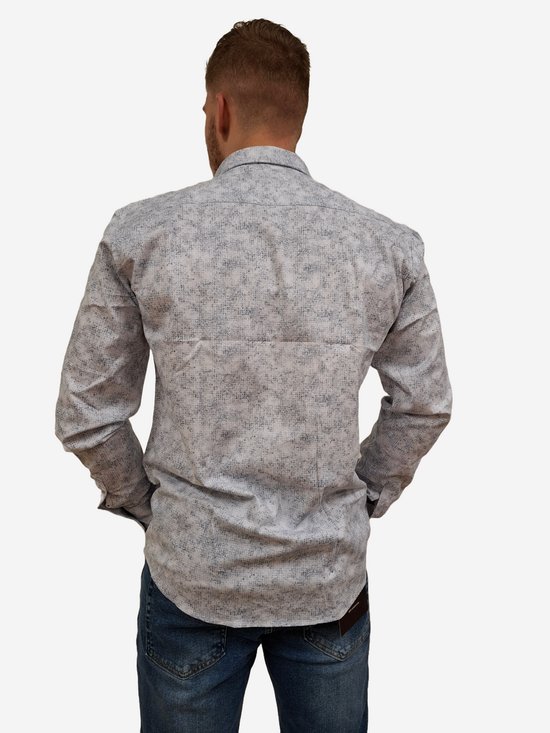 Napoli Uomo - Chemise Homme - Wit - Imprimé - Italianstyle