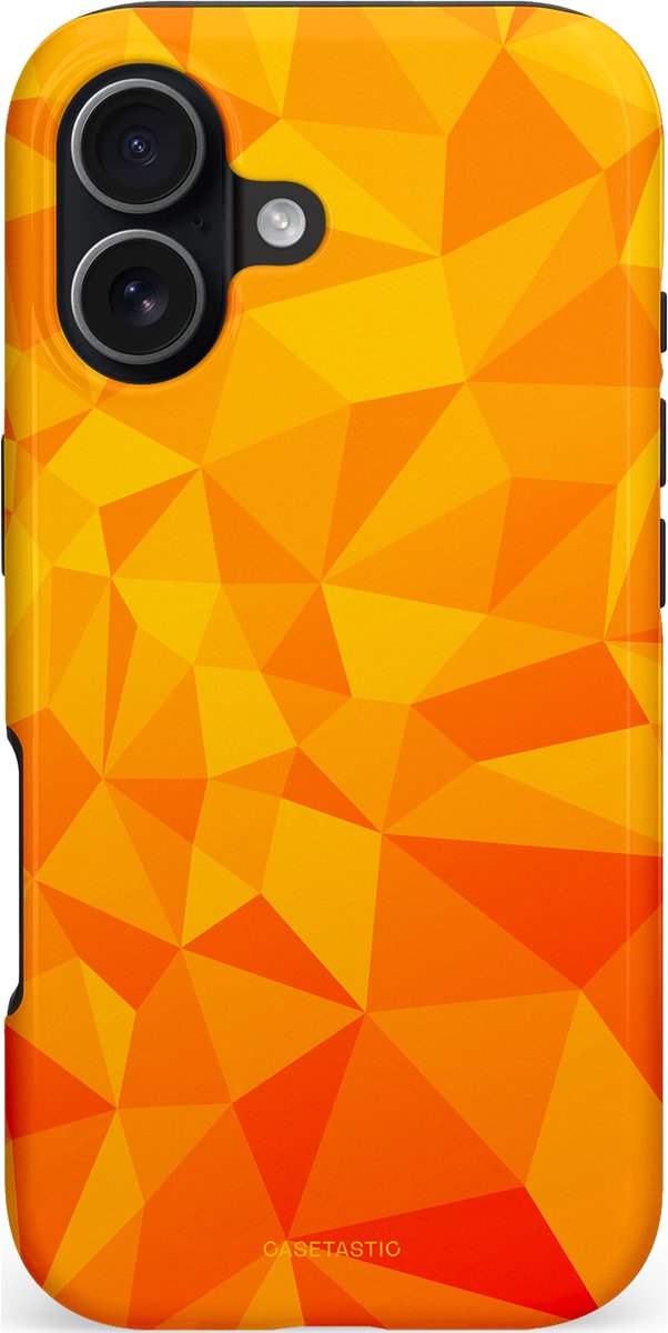 Casetastic Hoesje Geschikt voor Apple iPhone 17 MagSafe - Stijlvolle Beschermende Duo-layer Case - Citrus Polygoon
