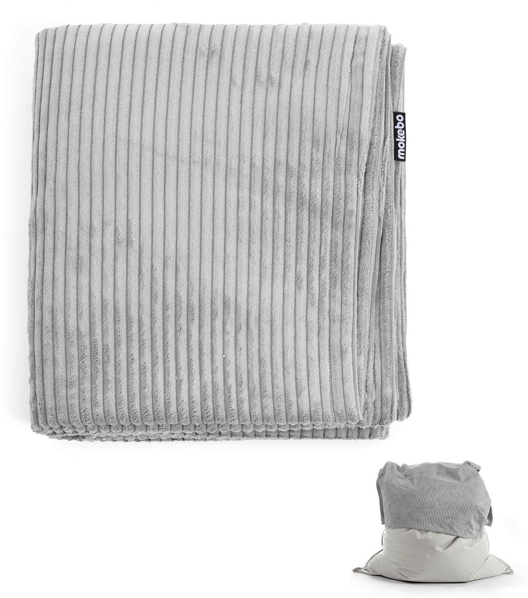 Zitzakhoes ‘Das Kuschelcover’ van corduroy, indoor hoes voor zitzak of fauteuil in grijs