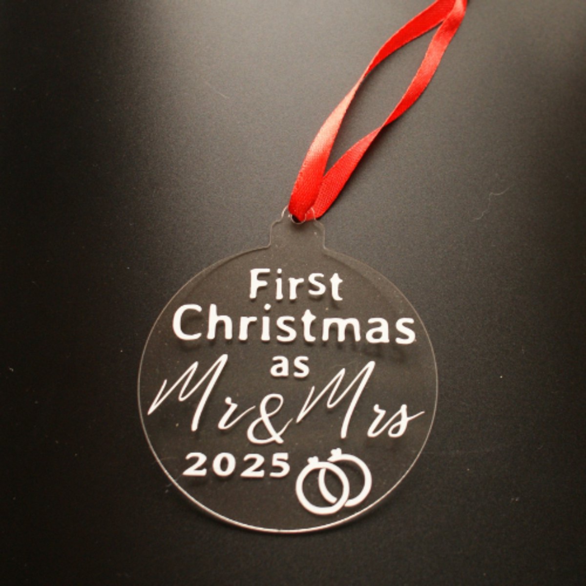 First Christmas as Mr. and Mrs. 2025 - Kerstboomhanger - Pas Getrouwd Kerst 2025 - Kerstboomversiering - Kersthanger