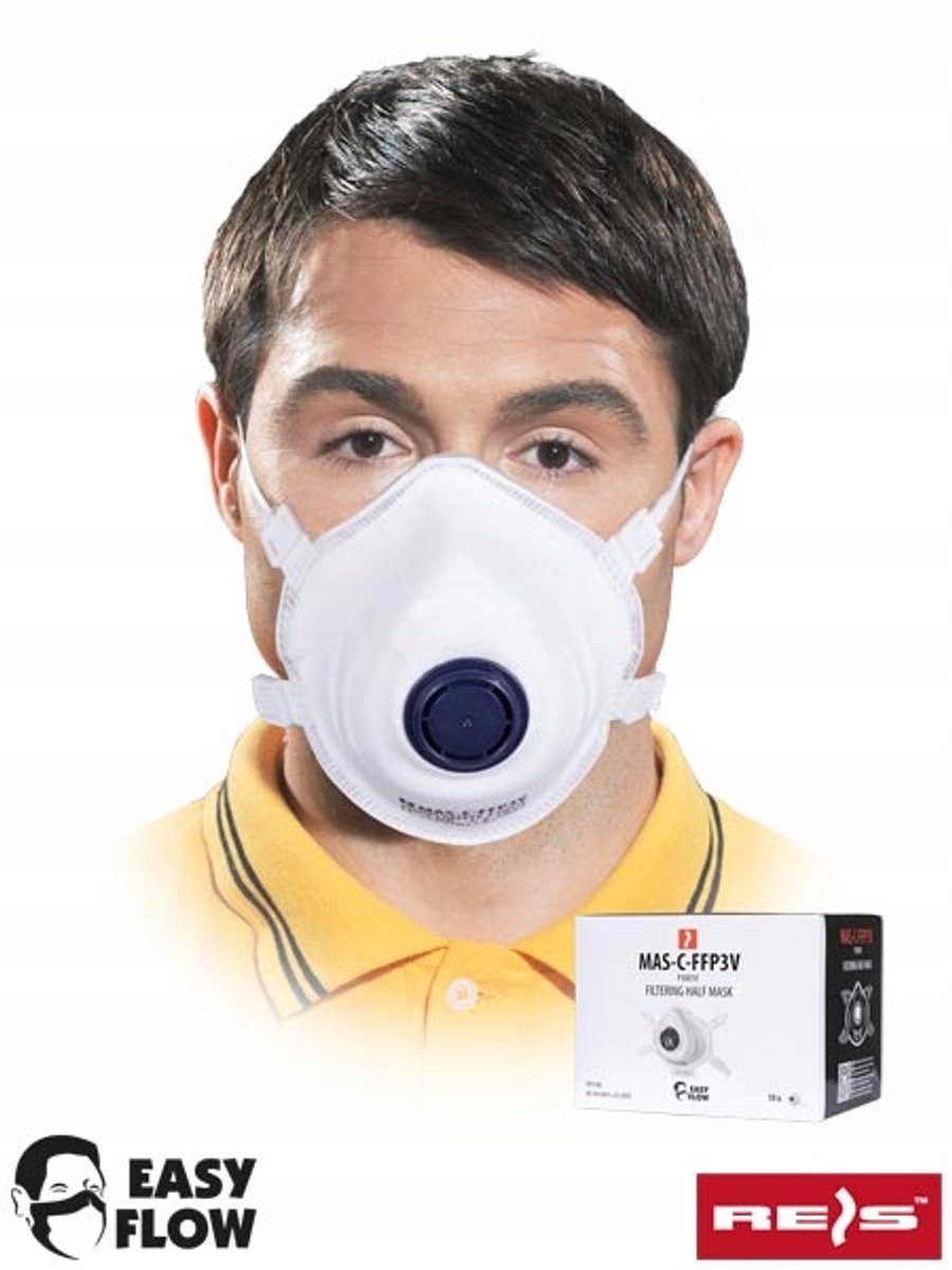 FFP3 stofmasker met ventiel - 10 stuks