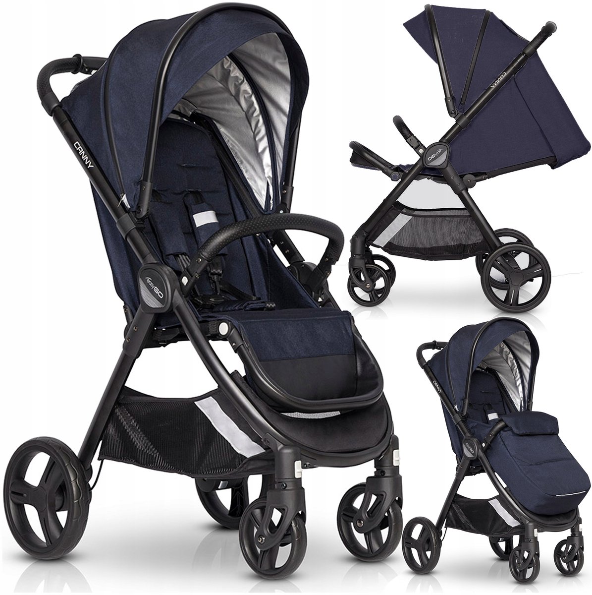 EasyGo Canny Kinderwagen - Lichtgewicht, Grote Wielen, Verstelbaar