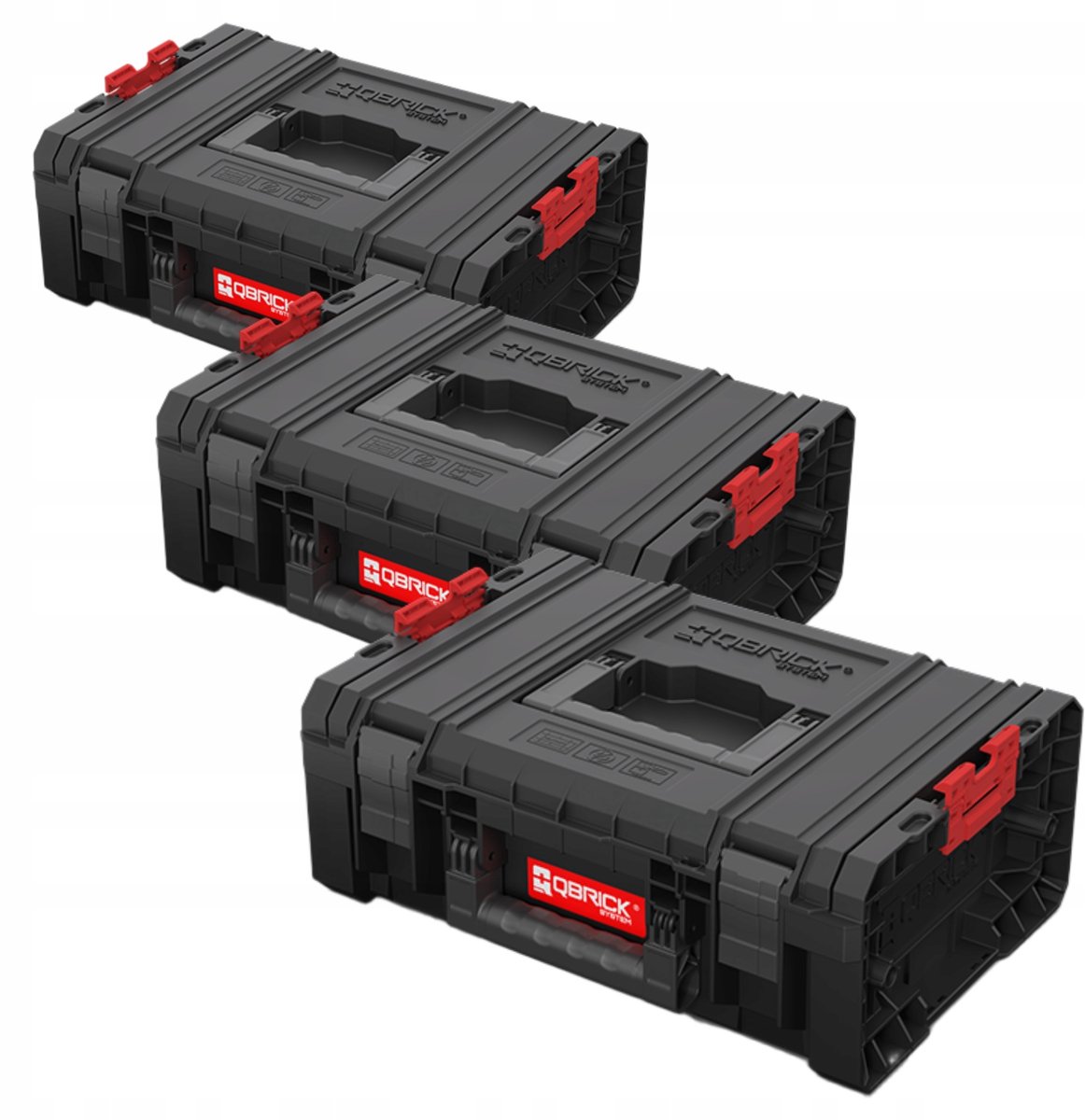 Qbrick System PRO TechnicianCase 2.0 Zwarte Gereedschapskoffer x3