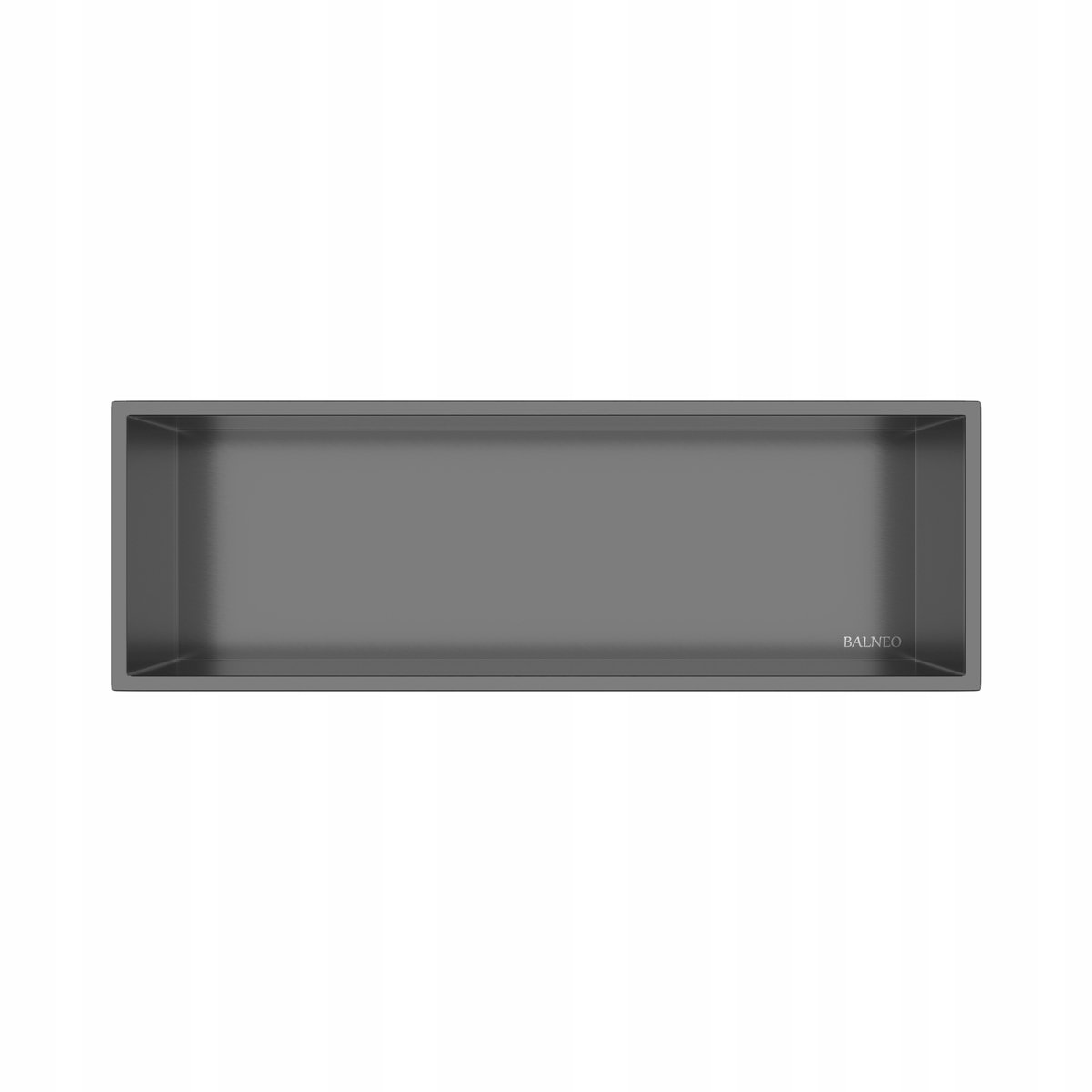 Balneo Wall-Box One Inbouwrek 90x30x10cm Gun Metal - Roestvrij Staal