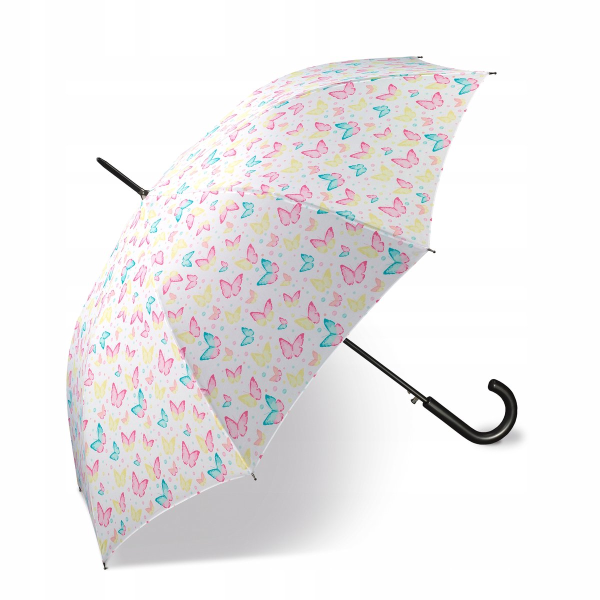 Happy Rain Watercolors Lange Paraplu met Automatische Opening