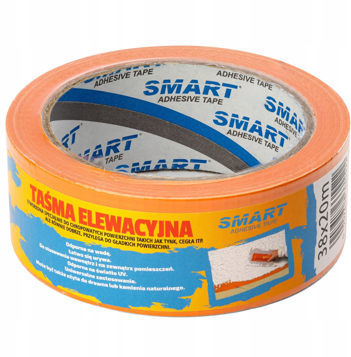 SMART Afplaktape voor Buitenmuren & Stucwerk - 38mm x 20m