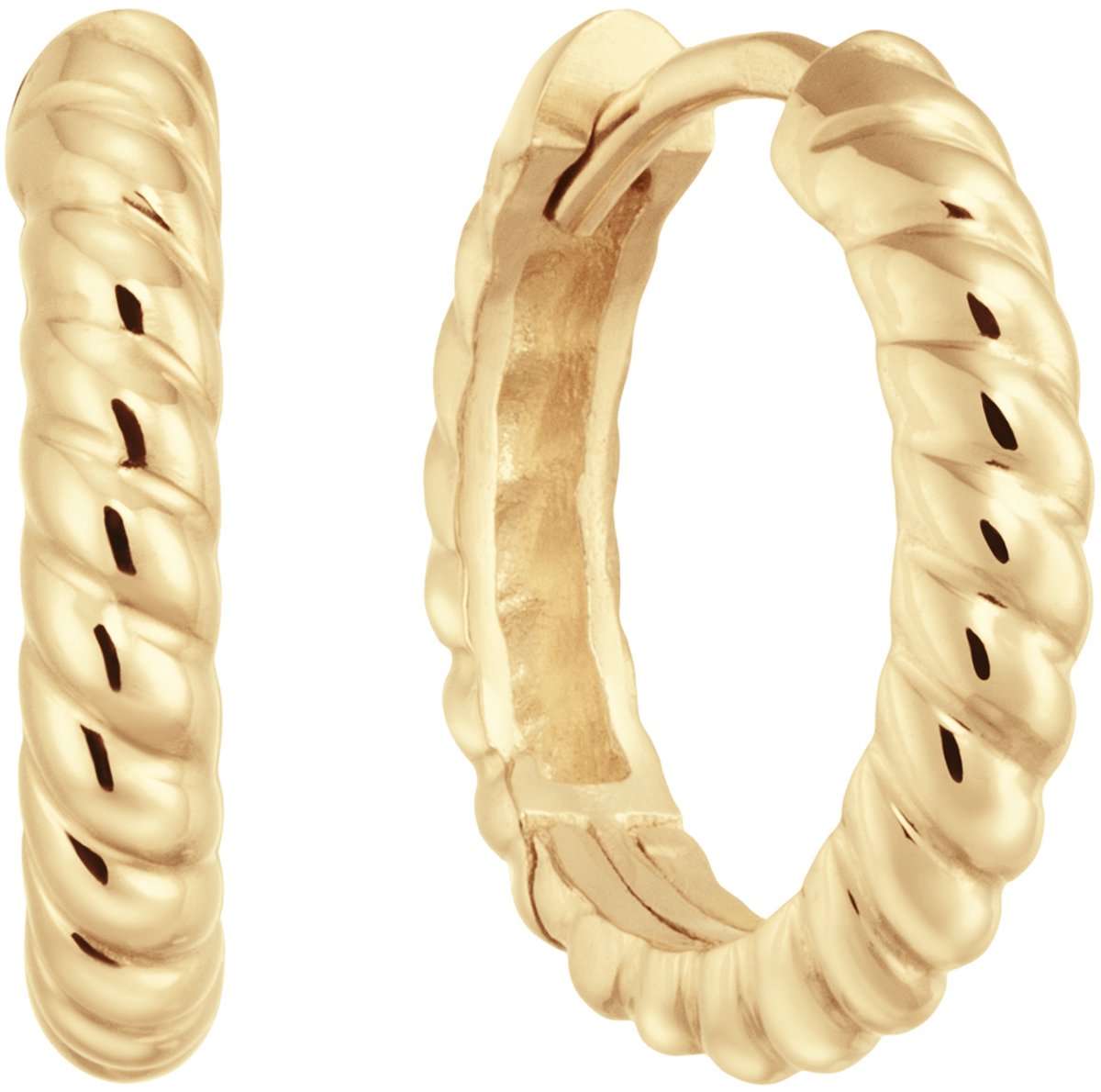 Glow 207.1222.00 Dames Oorbellen - Oorringen - Sieraad - 14 Karaat Goud - 14.5 mm lang