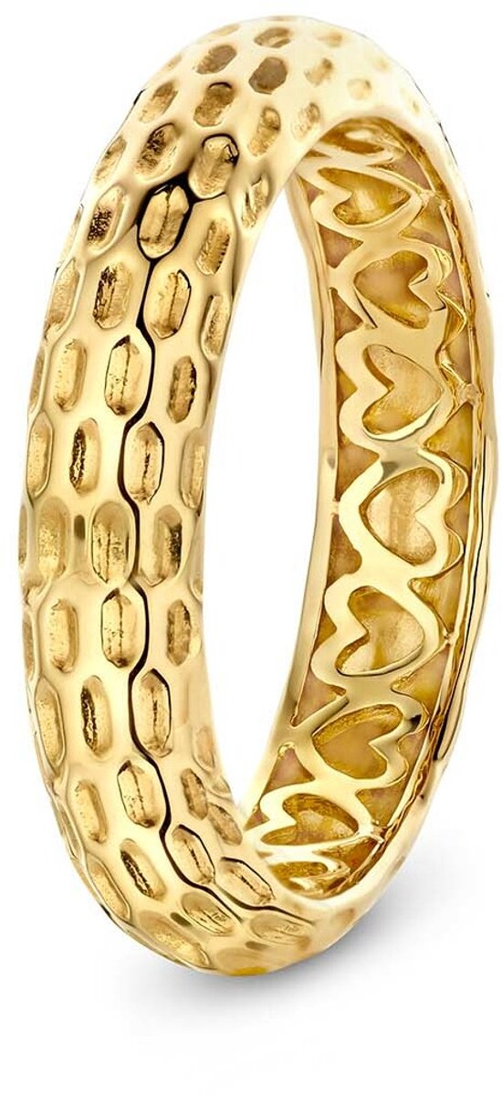 Glow 214.122054 Dames Ring - Minimalistische ring - Sieraad - Goud - Goudkleurig - 925 Zilver - 5 mm breed