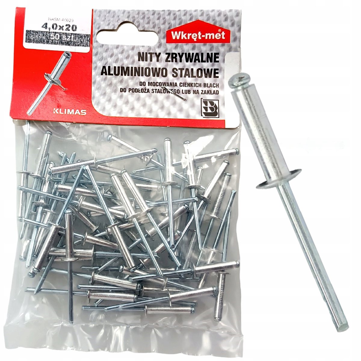 Blindklinknagels Staal-Aluminium 4x20mm - 50 st