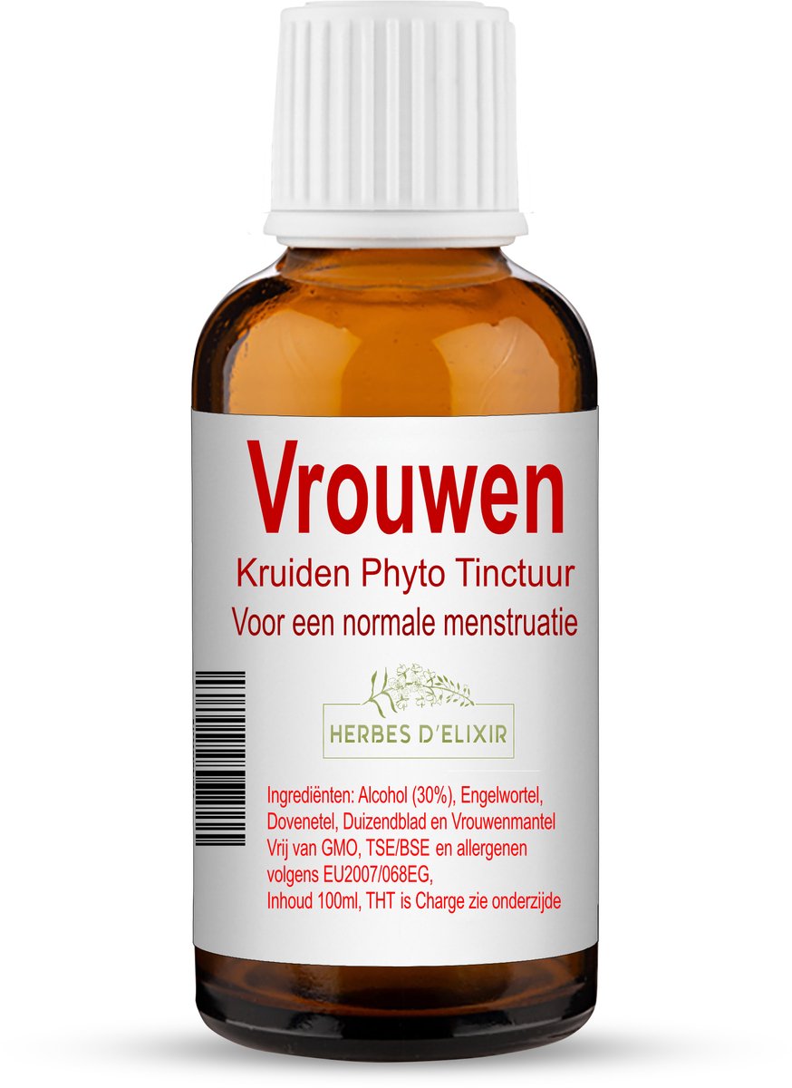 Herbes D'elixir Vrouwen kruiden Tinctuur - 100 ml - Natuurlijk - Ondersteunt een normale menstruatie