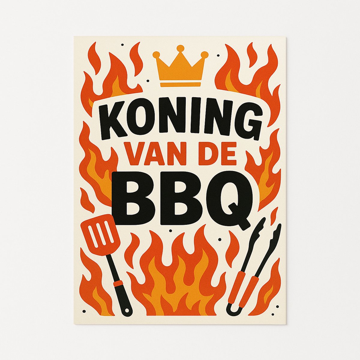 BBQ kroon – wanddecoratie modern – Poster – 40x60 cm