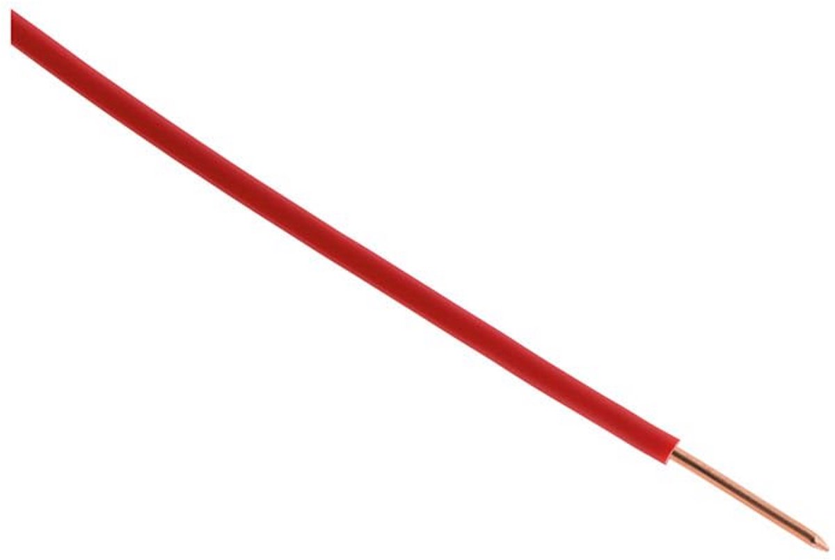 H07V-U 1.5mm² Elektrische Stroomkabel - Enkelvoudige Draad Kabel met PVC Isolatie - 25m Zwart - Voor Binnengebruik