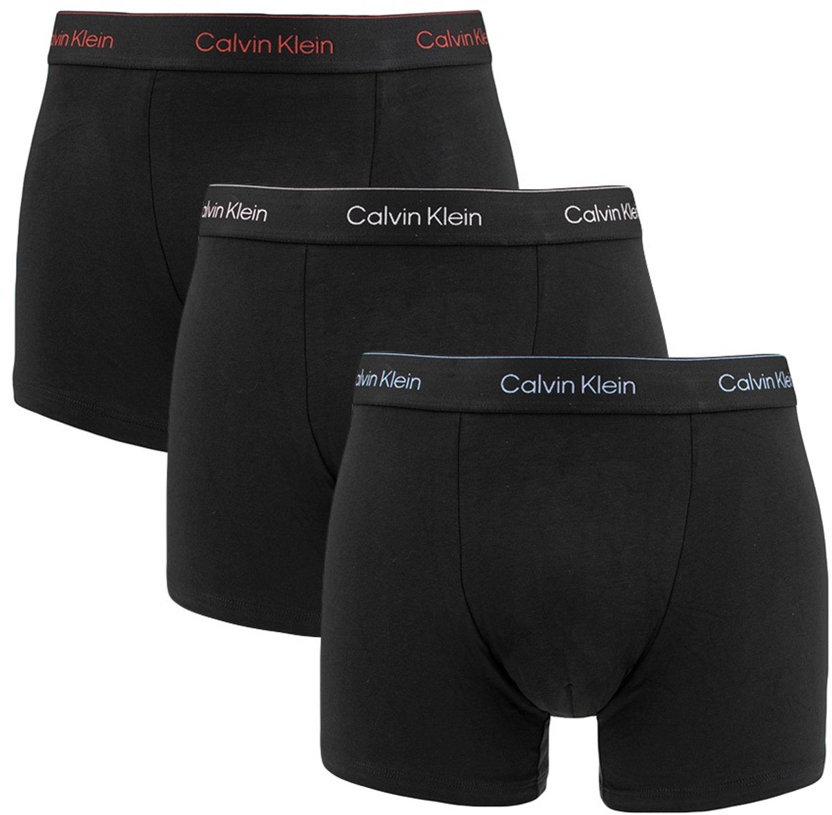 Calvin Klein 3 Pack Relaxed Dart Trunks - Icon Cotton Stretch