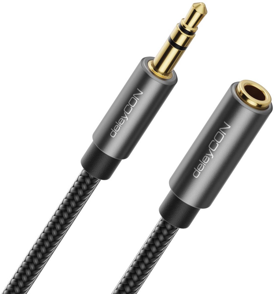 1.5m Aux Kabel 3.5mm Verlengers - Audiokabel Stereo Extension met Nylon en Metaal