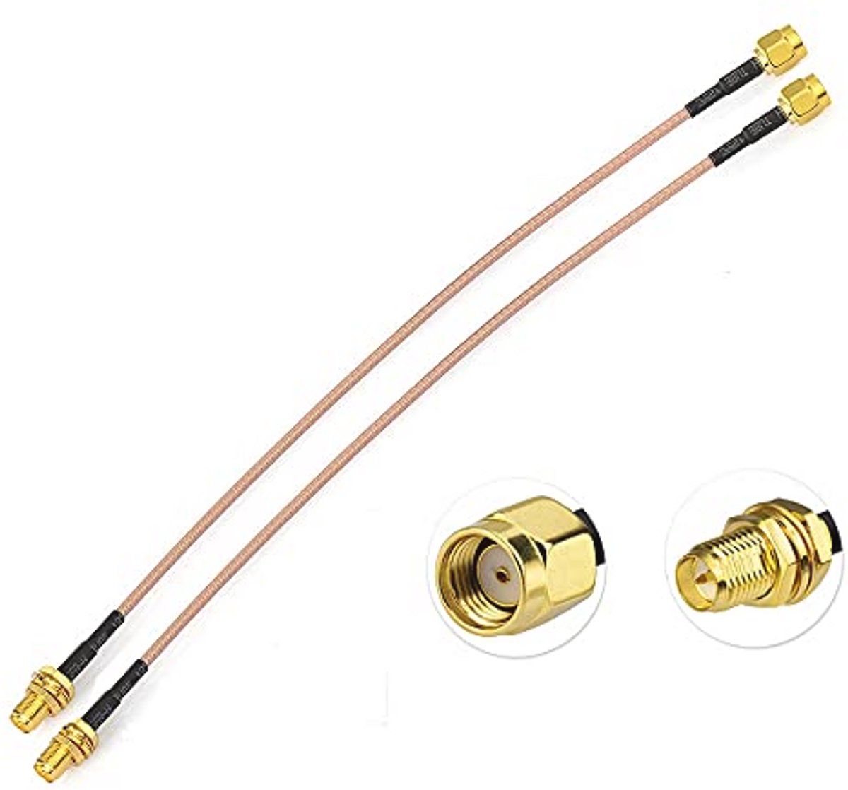 Wifi Antenne Verlengkabel RP SMA Kabel - Pigtail Kabel 8 inch voor Wifi Router - 2 stuks