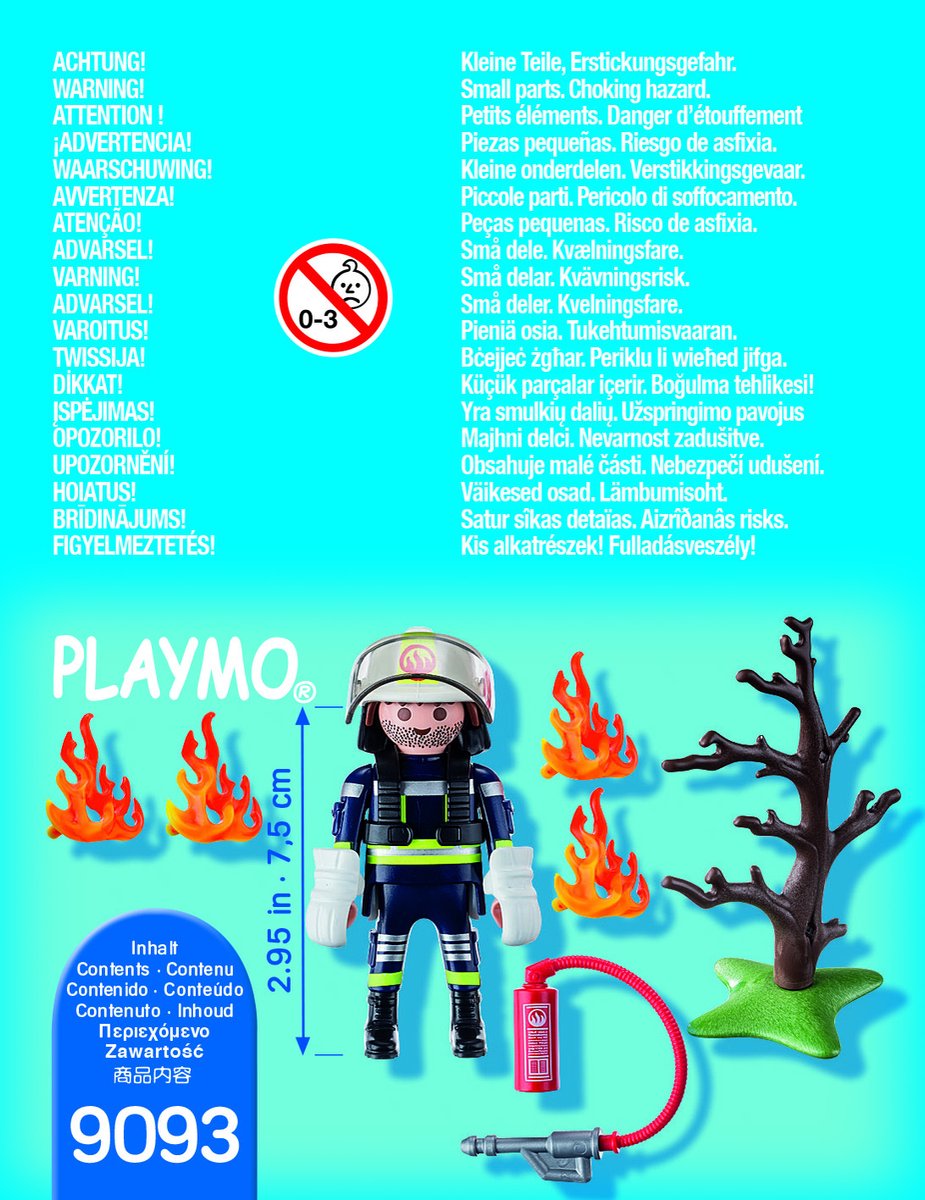 Playmobil - Brandweerman met Brandende Boom (9093) — afbeelding 2
