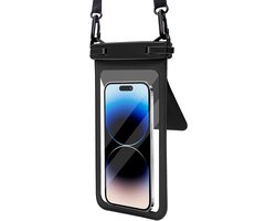 Waterproof Phone Case - IPX8 Dry Bag - Lanyard - Double Capacity - Underwater Phone Case - Cell Phone up to 6.9 Inch - Holiday Beach Swimming - Zwart