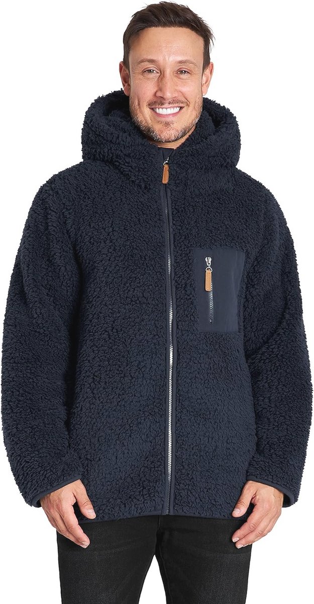 Fleece hoodie voor heren – Pluizige fleece jas met rits voor ultiem comfort