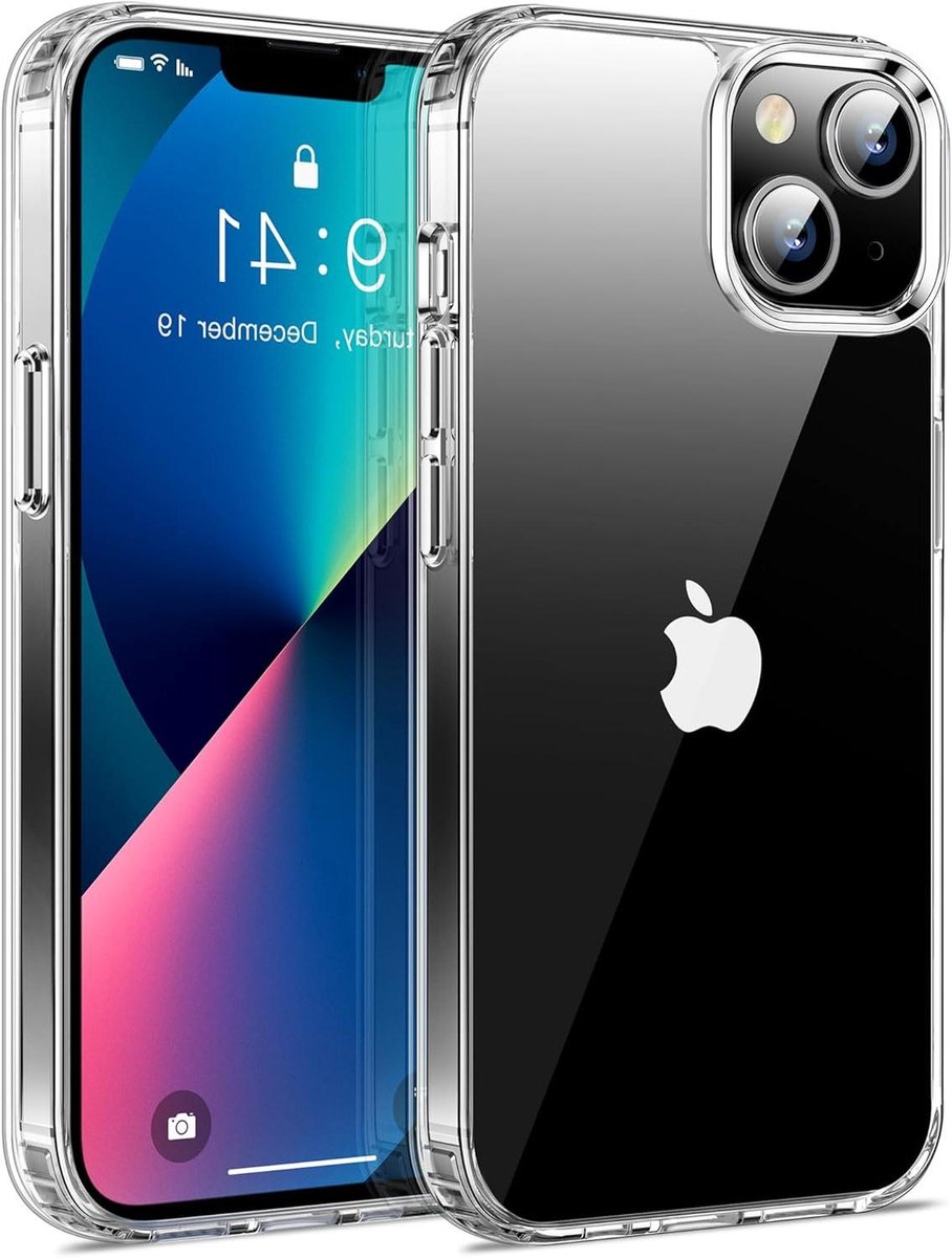 E-Ambar - Transparant iPhone 13 hoesje met anti-vergeling en valbescherming