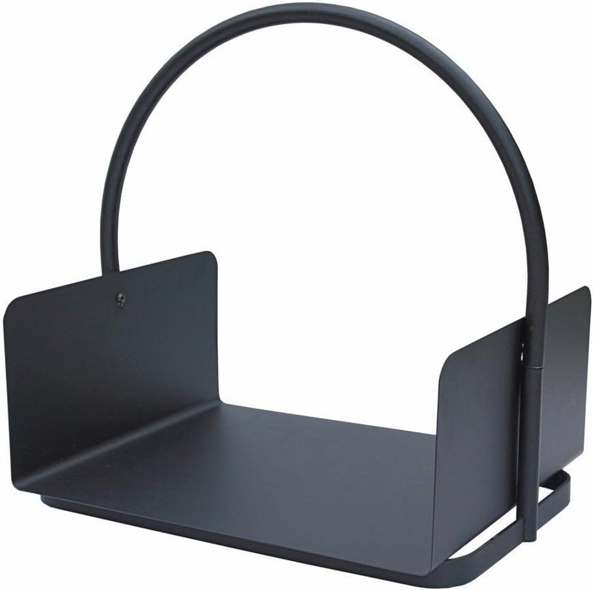 Moderne Haardaccessoire - Houtkolenhouder van Staal - Zwart 41 x 47 x 30 cm