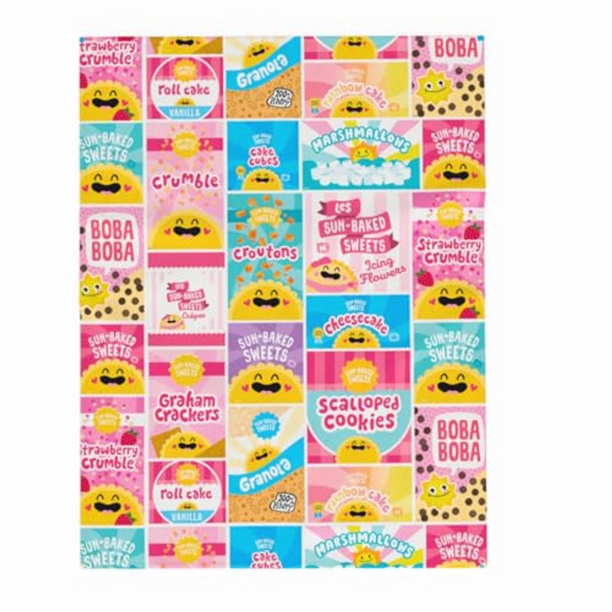 Zachte Pluche Voedsel Snacks Worpsprei met Desserts