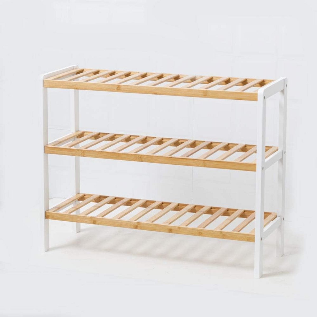 Schoenenrek Bamboe Hout met 3 Etages voor 9 Paar Schoenen
