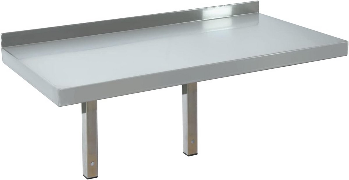 RVS Wandplank 60x30 cm - Stevige Drijvende Opbergplank voor Keuken en Horeca