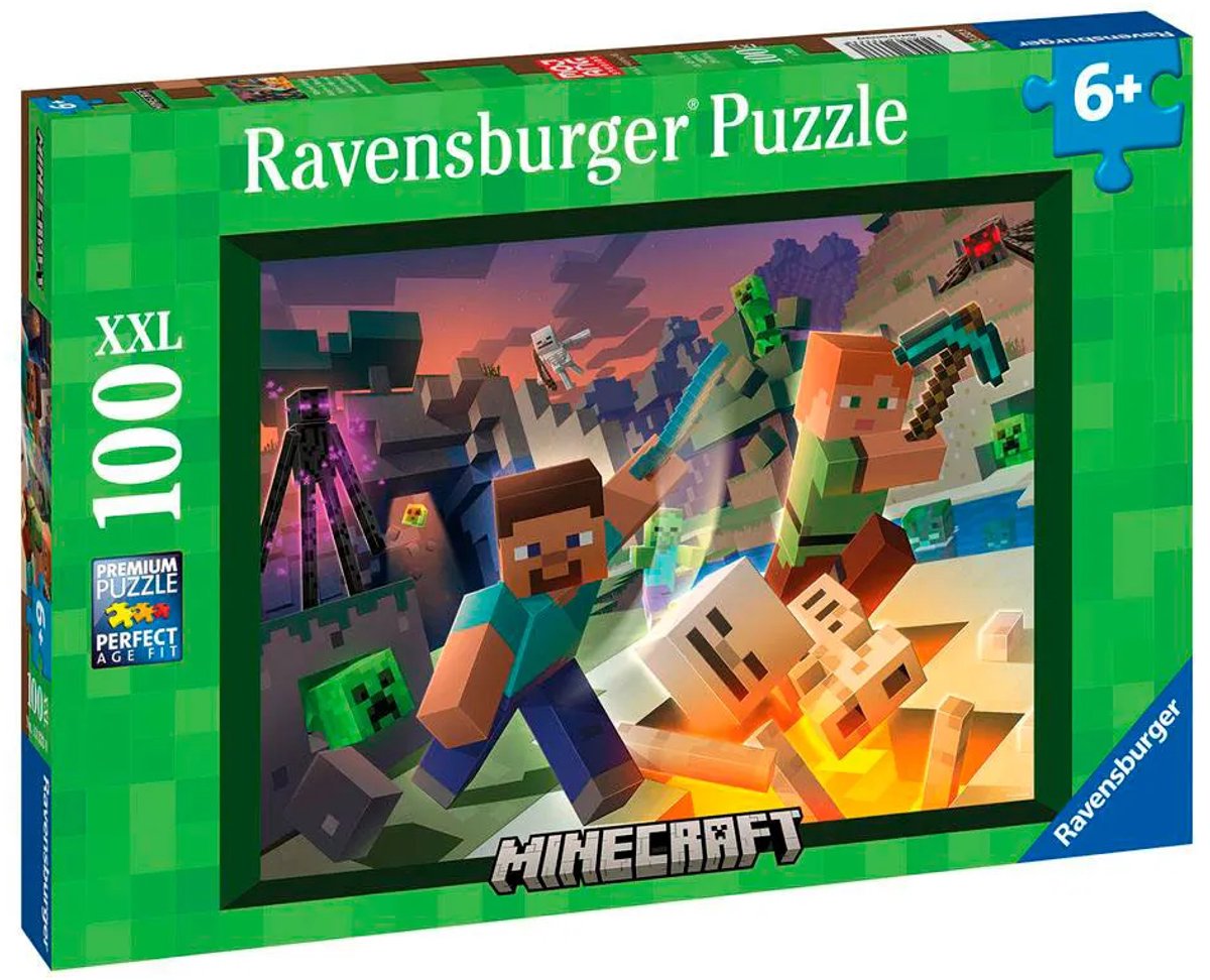 Ravensburger puzzel Monster Minecraft - Legpuzzel - 100 XXL stukjes — afbeelding 8