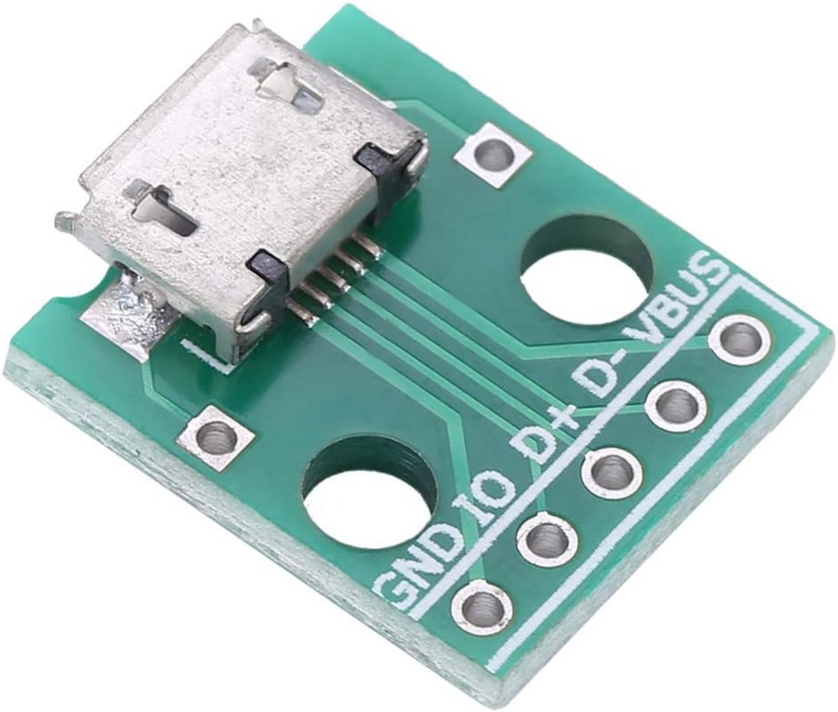 Micro USB naar DIP Adapter Set 10 Stuks - Voor 2.54mm Breadboarding