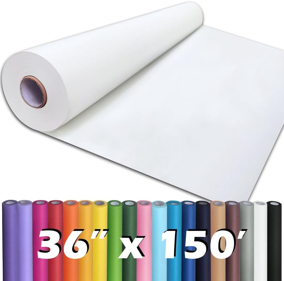 Grote Rol Kraftpapier Wit 91,4 cm x 4,6 m - Stevig 80 g/m² voor Cadeaus, Kunst & Verzending