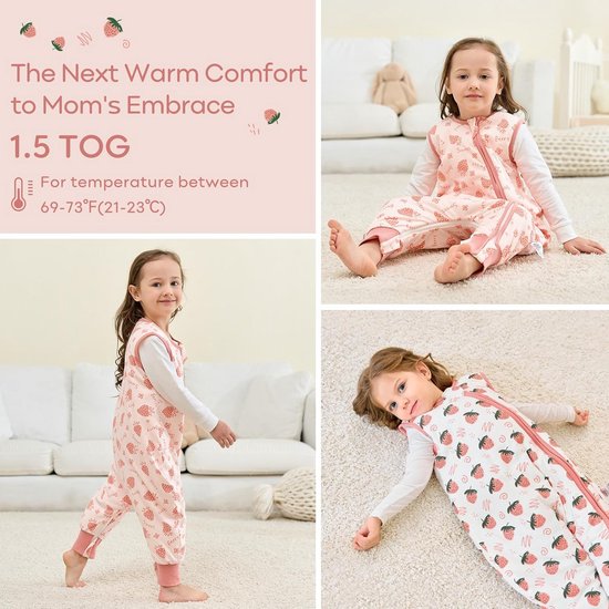 Set van 2 Baby Slaapzakken met Voeten 1.5 TOG Winter 18-36 Maanden 80 cm van Merkloos — afbeelding 4