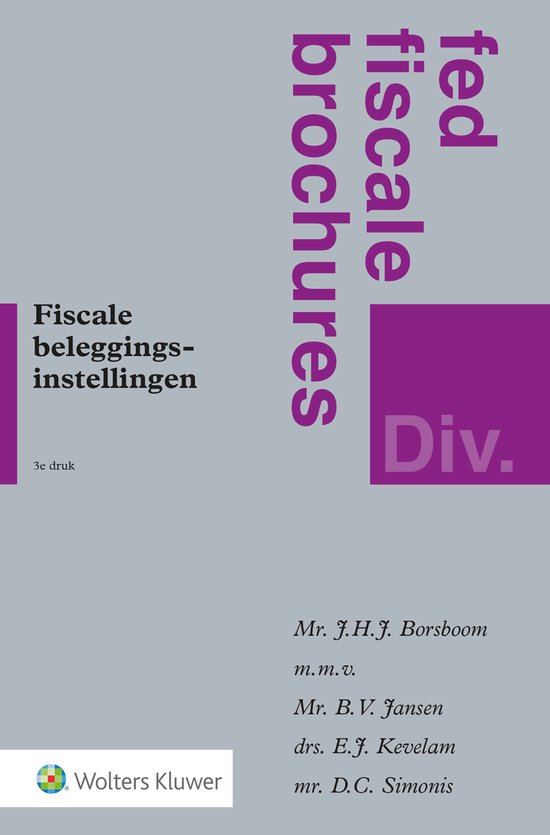 Fiscale beleggingsinstellingen - cover