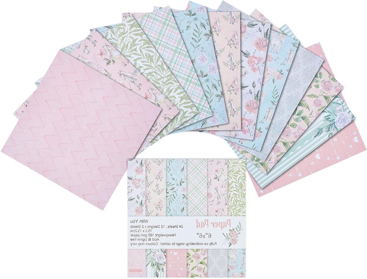 TTGoods - Patroon Papier Pack Bloemen Cardstock Voor Scrapbooking DIY Vakantie Fotoalbum