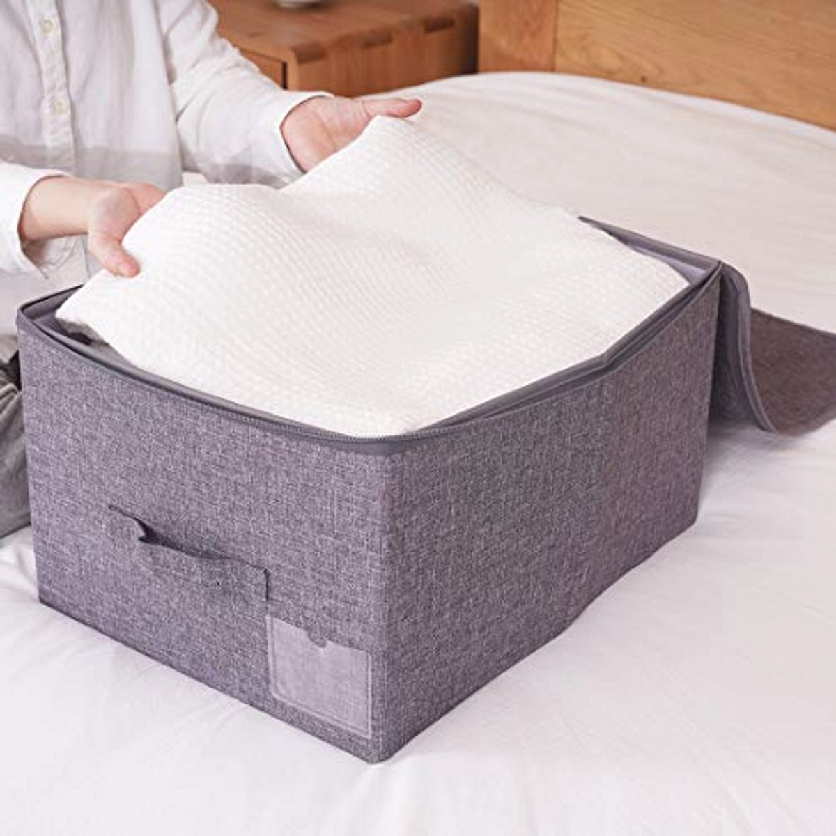 Opvouwbare Organizer-Mand voor Kleding en Voorwerpen - Zwartgrijs