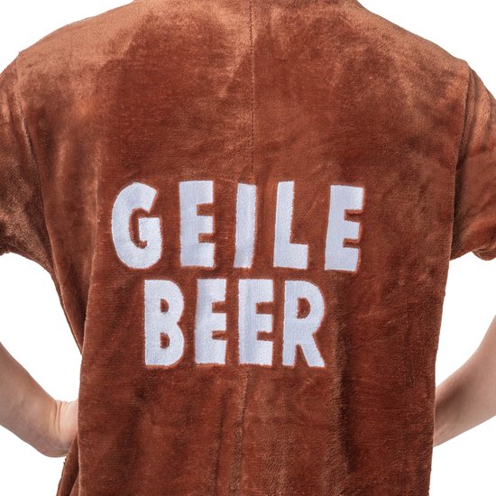 Beren shortsie - Dieren onesie - Verkleedkleding - Carnavalskleding - Kort model - Geile Beer - Maat M/L