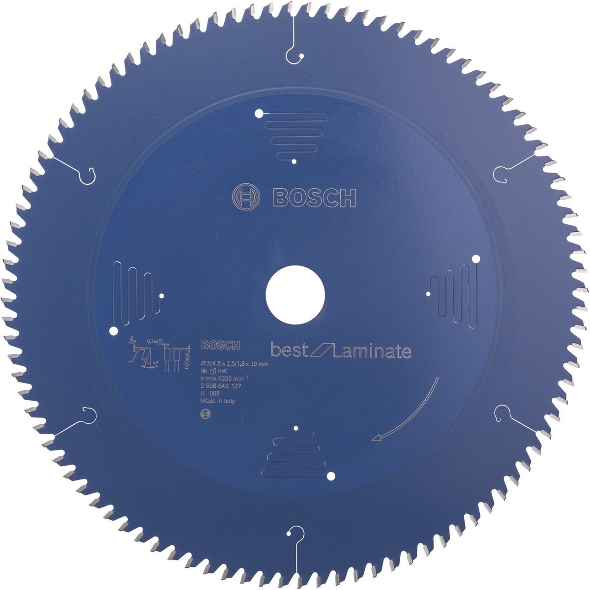 Bosch - Cirkelzaagblad Best for Laminate 304,8 x 30 x 2,5 mm, 96