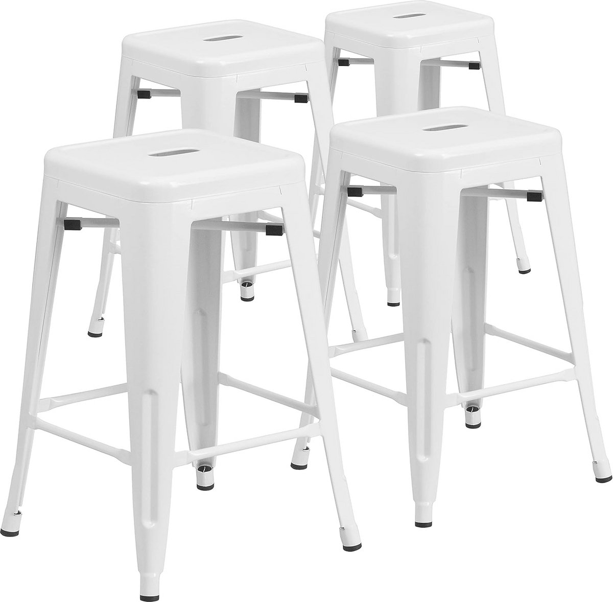 24" Hoogte Backless Metaal Buitenterras Barstoel voor Binnen en Buiten