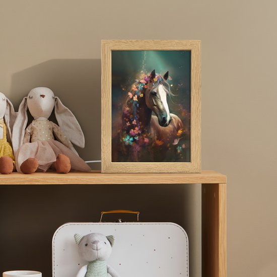 Nachtlampje 15x20 cm - Kinder lamp - Dieren - Paard - Natuur - Vlinder - Bloemen - Tafellamp kinderkamer - Slaapkamer lamp - Bedlamp kinderen - Kinderlampje stopcontact - Wandlamp babykamer - Nachtlampjes van Merkloos — afbeelding 3