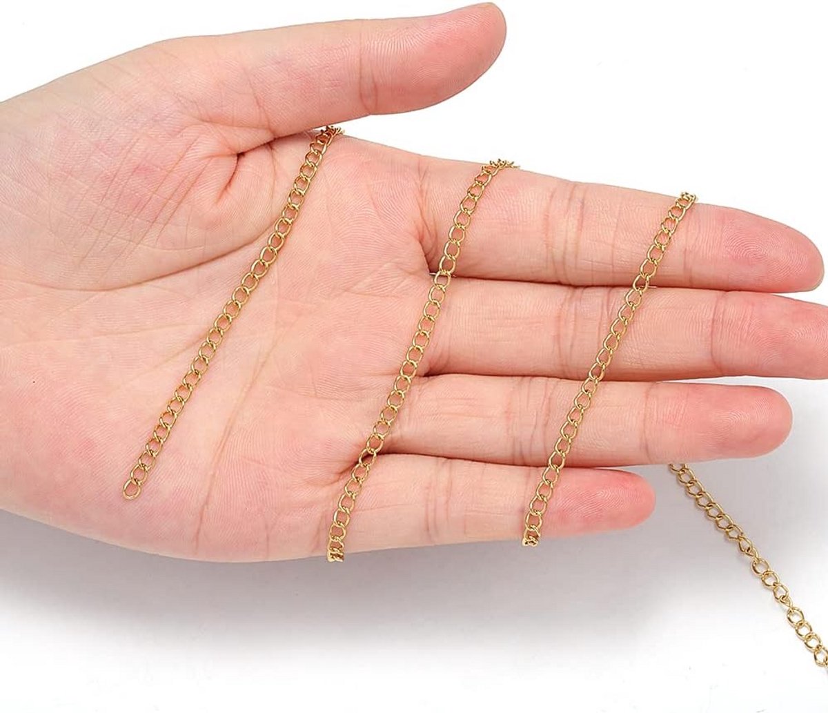 10 Meter Sieradenketting Schakelketting Handgemaakt DIY Accessoires Goudkleurig