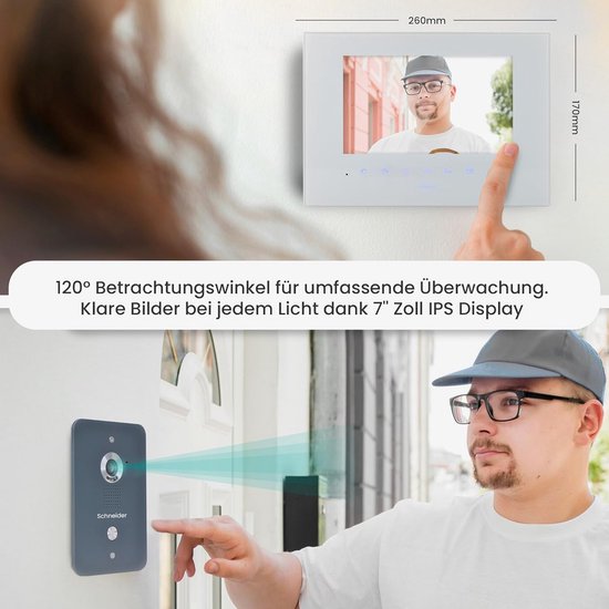 Videodeurintercomsysteem 2-draads met 7 inch LCD Buitenstation IP55 — afbeelding 4