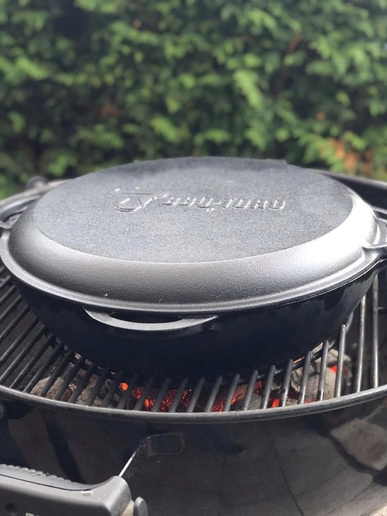 Gietijzeren Kazan met Deksel - 6,9 Liter - Traditionele Pan voor Stoofschotels en Meer — afbeelding 2