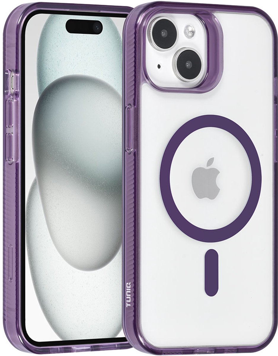TUNIQ iPhone 15 Backcover hoesje Magsafe silicone - Paars