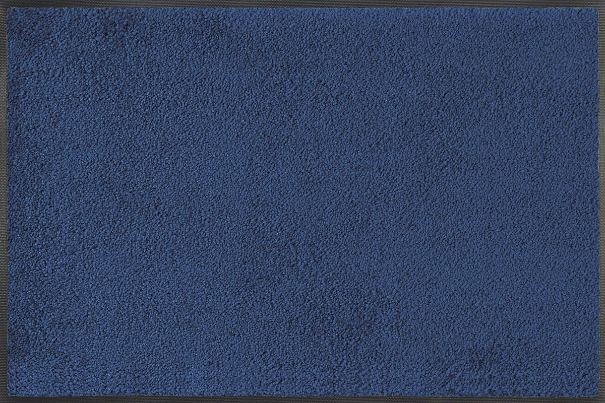 Unyqoos Marineblauwe wasbare deurmat voor binnen en buiten van 50 x 75 cm donkerblauw