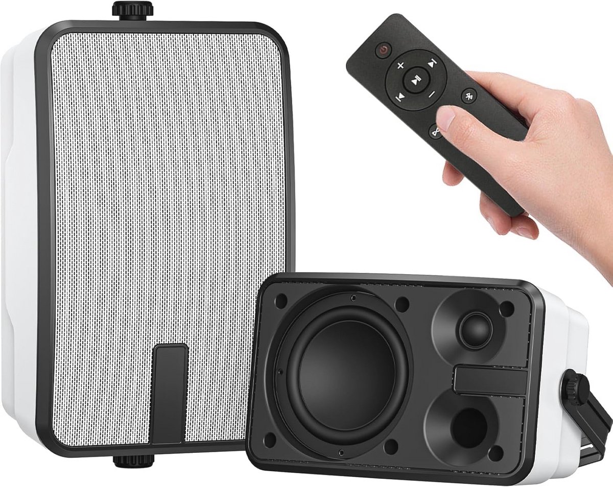 Krachtige Bluetooth-luidspreker 400 W, Waterdicht IPX5, Draadloze Synchronisatie, Ideaal voor Terras en Garage