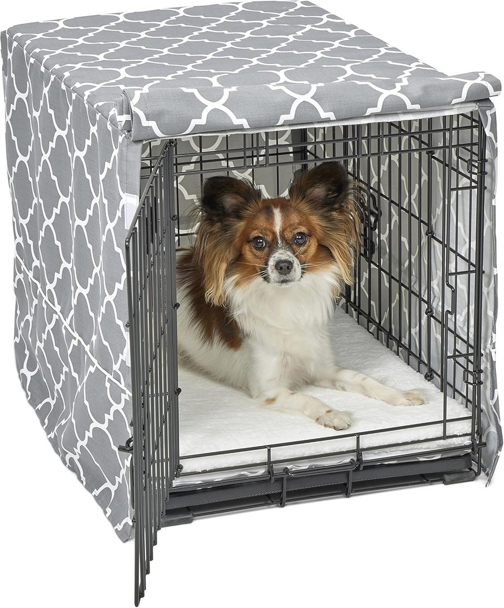 Hond Kennel Hoes met Teflon Stofbescherming voor 24" Midwest Kennels - Lichtgrijs