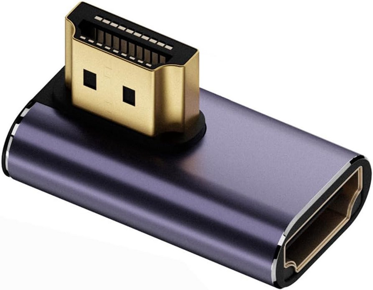 90 Graden HDMI 2.1 Adapter Verticaal Links Hoek Laag Profiel Verlengstuk
