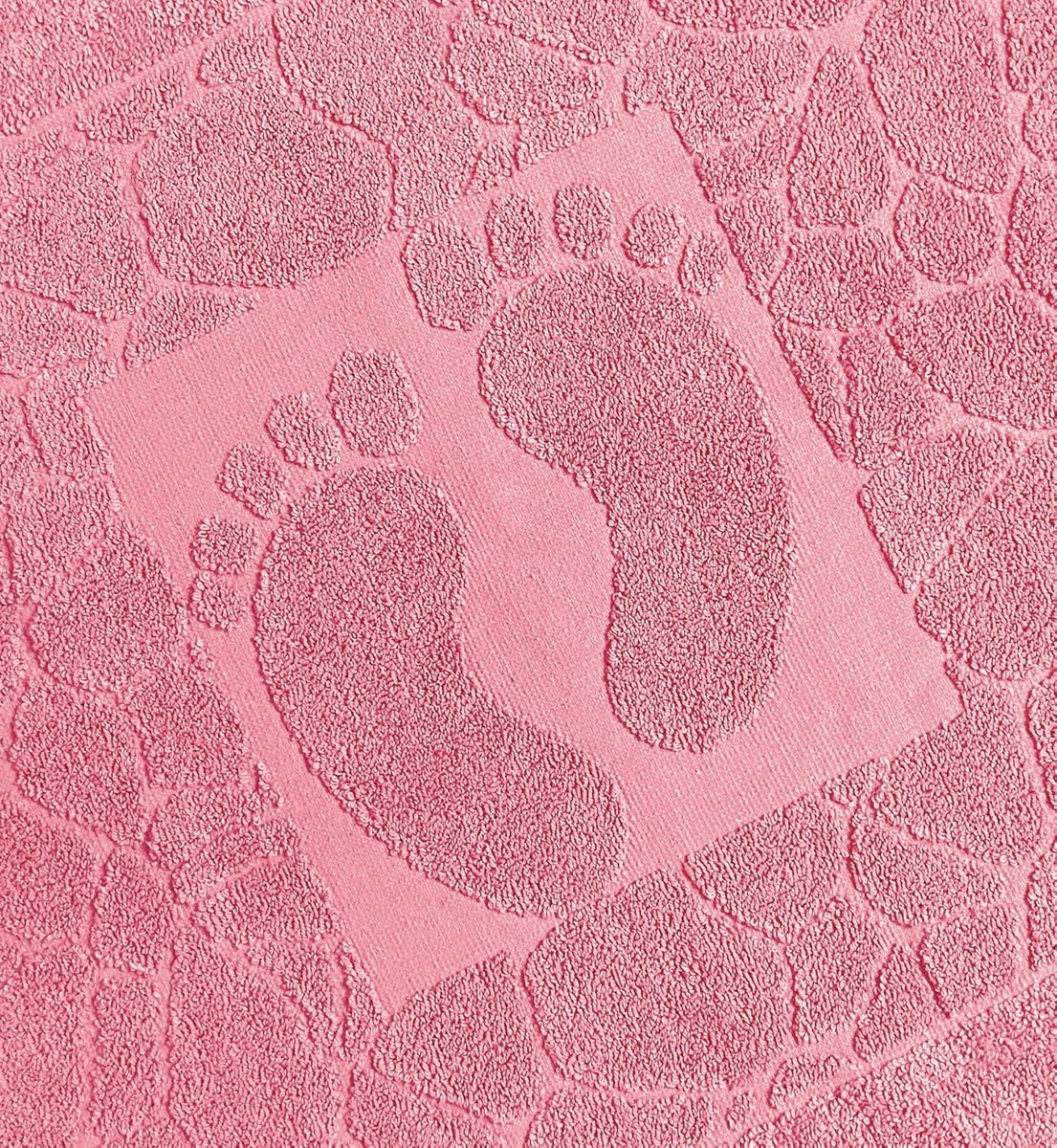 2-delige badmatset van 100% katoen - absorberend, sneldrogend en wasbaar, 50 x 70 cm, Roze