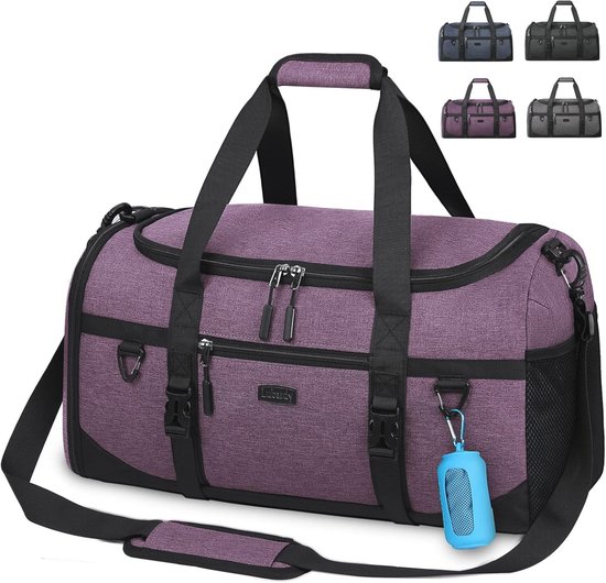 3-in-1 Duffel Reistas – Draagbaar als Rugzak, Schoudertas én Handtas Geel maat S 45 liter